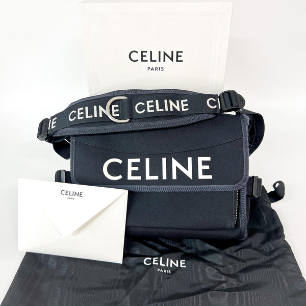 Celine Logo Trekking Messenger Bag Nylon Small