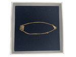 Celine Vintage Triomphe Logo Charms Bracelet Metal with Resin and Crystals - image 2