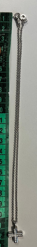 Bvlgari Croce Pendant Necklace 18K White Gold and Pave Diamonds - image 11