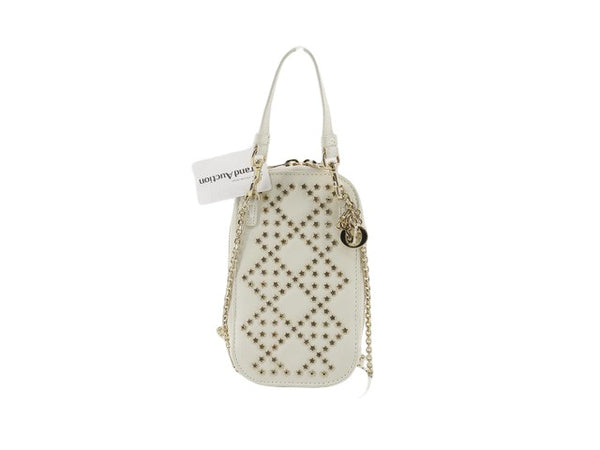 Christian Dior Lady Dior Phone Holder on Chain Studded Leather