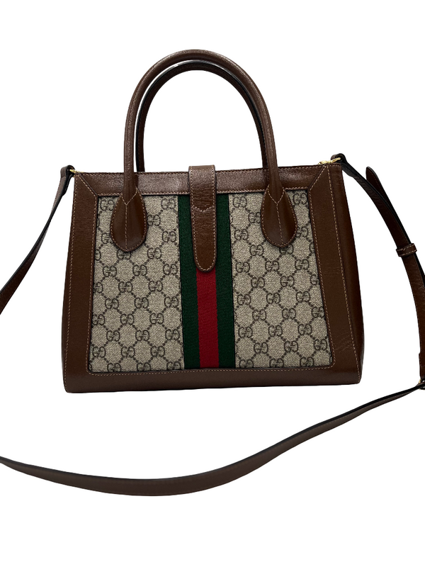 Gucci Jackie 1961 Web Tote GG Canvas and Leather Large