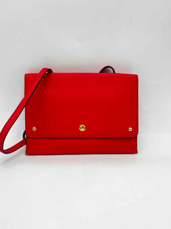 Burberry Shoulder bag Red leather medium