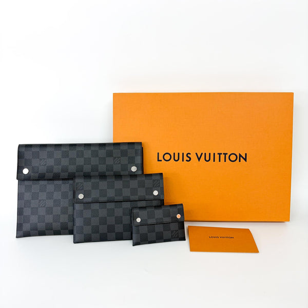 Louis Vuitton Pochette Alpha Triple Damier Graphite Large