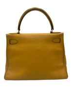 Hermes Kelly 32 Graine Couchevel Yellow leather 28 - image 2