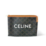 Celine Triomphe Zip Pouch Woven Raffia Small - image 1