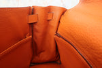 Hermes Kelly Handbag Orange Clemence with Palladium Hardware 28 - image 13