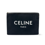 Celine Logo Zip Pouch Floral Jacquard with Leather Small - image 1