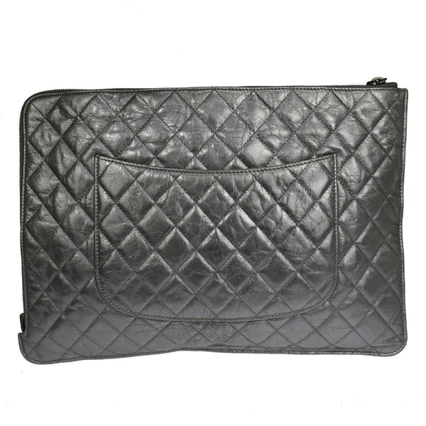 Chanel iPad Pouch Quilted Lambskin Large