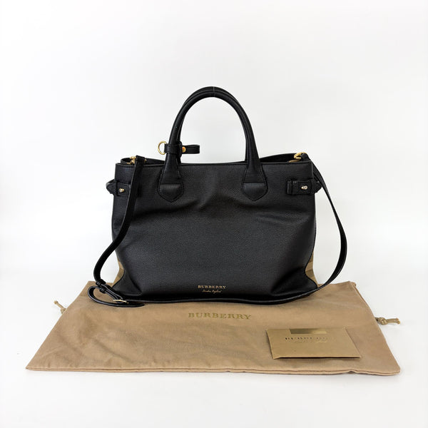 Burberry Banner Tote Leather Medium