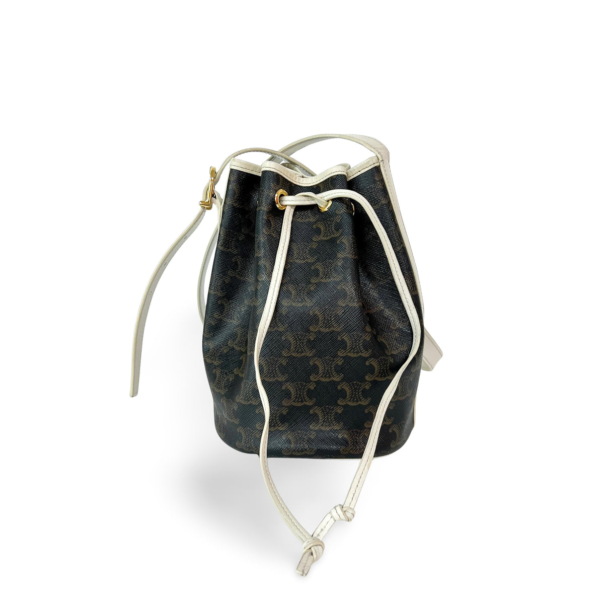 Celine Triomphe Drawstring Bucket Bag Leather - image 1