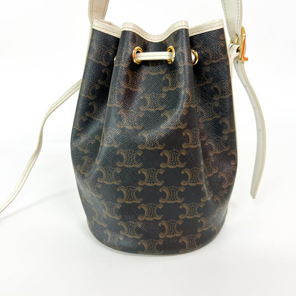 Celine Triomphe Drawstring Bucket Bag Leather