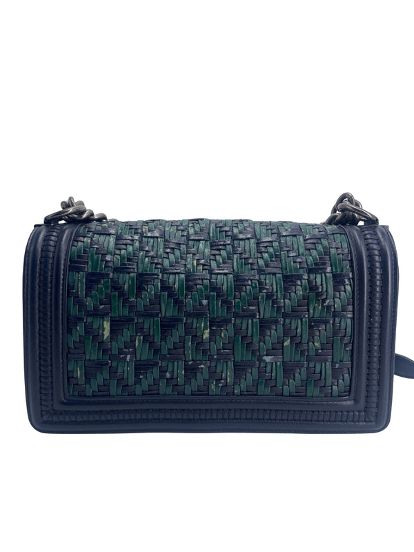 Chanel Boy Clutch Shoulder Bag Tweed Medium