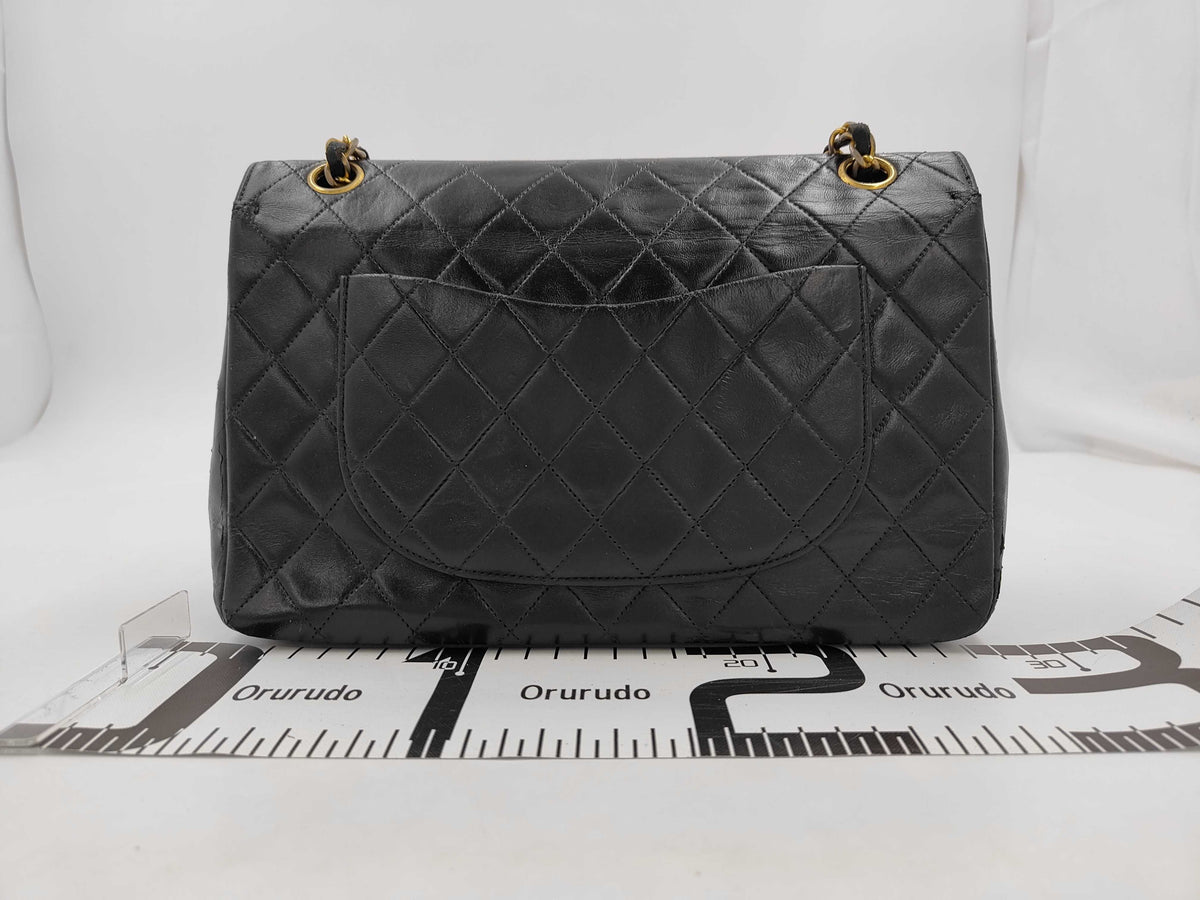 Chanel Double Chain Flap Bag Quilted Leather Medium - image 1