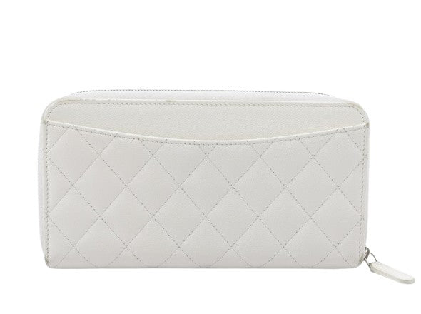 Chanel Trifold Flap Wallet Quilted Caviar Small