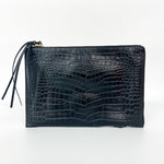 Balenciaga Classic City Clip Pouch Crocodile Embossed Leather Medium - image 3