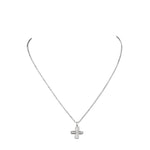 Bvlgari Croce Pendant Necklace 18K White Gold and Pave Diamonds - image 1