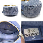 Chanel Round Clutch with Chain Sequins Mini - image 4