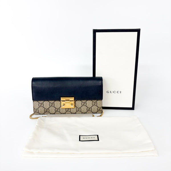 Gucci GG Padlock Shoulder Bag GG Embossed Leather Small