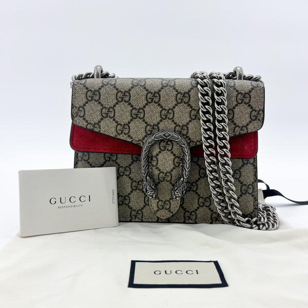 Gucci Dionysus Bag GG Coated Canvas and Leather Small