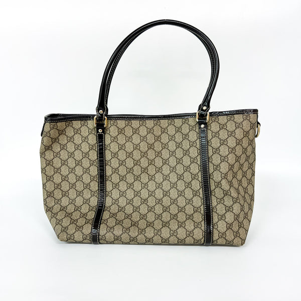 Gucci Joy Tote GG Coated Canvas with Leather Large