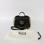 Gucci GG Marmont Top Handle Bag Leather Mini - image 2