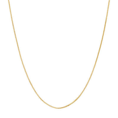 14K Gold .75mm Box Chain Necklace