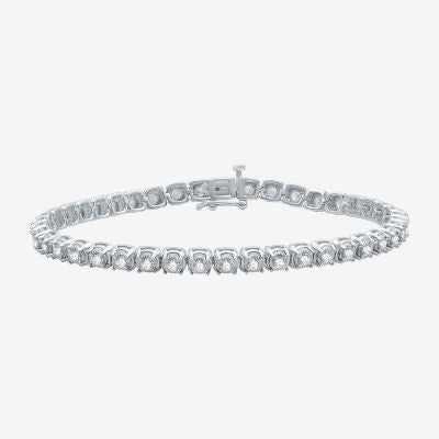 2 CT. T.W. Natural White Diamond 10K White or Yellow Gold 7.5 Inch Tennis Bracelet