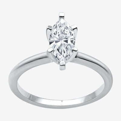 1 CT. Lab-Grown (G / SI1-SI2) Diamond Marquise-cut Solitaire Engagement Ring in 10K or 14K Gold