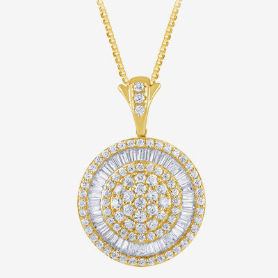 (G / Si2) Womens 2 CT. T.W. Lab Grown White Diamond 14K White Gold Round 18 Inch Pendant Necklace