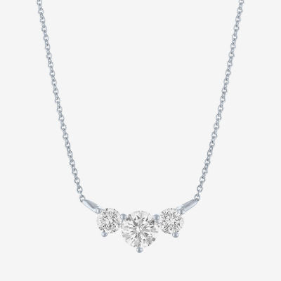 (Si2-I1/G-H) Womens 1 CT. T.W. Lab Grown White Diamond 10K Gold 18 Inch Pendant Necklace