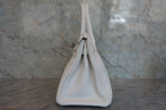 Hermes Birkin Handbag White Clemence with Gold Hardware 30 - image 5