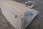 Hermes Birkin Handbag White Clemence with Gold Hardware 30 - image 12