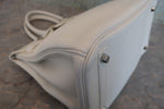 Hermes Birkin Handbag White Clemence with Gold Hardware 30 - image 13