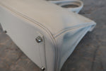 Hermes Birkin Handbag White Clemence with Gold Hardware 30 - image 14