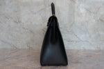 Hermes Kelly Handbag Black Box Calf with Gold Hardware 28 - image 5