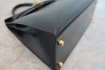 Hermes Kelly Handbag Black Box Calf with Gold Hardware 28 - image 13