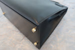 Hermes Kelly Handbag Black Box Calf with Gold Hardware 28 - image 14