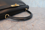 Hermes Kelly Handbag Black Box Calf with Gold Hardware 28 - image 16