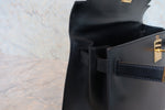 Hermes Kelly Handbag Black Box Calf with Gold Hardware 28 - image 10