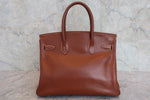 Hermes Birkin Handbag Brown Veau Grain Lisse with Gold Hardware 30 - image 4