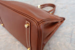 Hermes Birkin Handbag Brown Veau Grain Lisse with Gold Hardware 30 - image 10