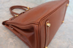Hermes Birkin Handbag Brown Veau Grain Lisse with Gold Hardware 30 - image 11