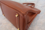 Hermes Birkin Handbag Brown Veau Grain Lisse with Gold Hardware 30 - image 12