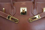 Hermes Birkin Handbag Brown Veau Grain Lisse with Gold Hardware 30 - image 17