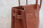 Hermes Birkin Handbag Brown Veau Grain Lisse with Gold Hardware 30 - image 6