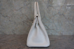 Hermes Birkin Handbag White Epsom with Palladium Hardware 30 - image 6