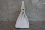 Hermes Birkin Handbag White Epsom with Palladium Hardware 30 - image 8