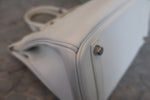Hermes Birkin Handbag White Epsom with Palladium Hardware 30 - image 12