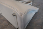 Hermes Birkin Handbag White Epsom with Palladium Hardware 30 - image 13