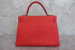 Hermes Kelly Handbag Red Togo with Gold Hardware 32 - image 3